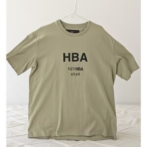 Hood By Air HBA NIV HBA 69:69 Graphic Beige Logo T- Shirt Made In Italy Size L